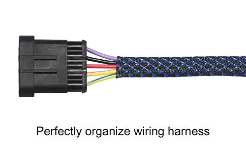 100ft - 3/8 inch PET Expandable Braided Sleeving – Blackblue – Alex Tech braided cable sleeve