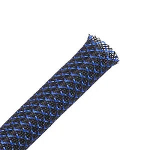 100ft - 3/8 inch PET Expandable Braided Sleeving – Blackblue – Alex Tech braided cable sleeve