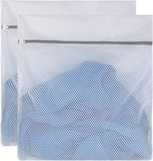 2 XX-Large Honeycomb Delicates Bags for Washing Machine, 24 x 24 Inches lingerie bags for Laundry, Travel Storage Organize Bag for Cotton Clothes,Sheet, Shoes