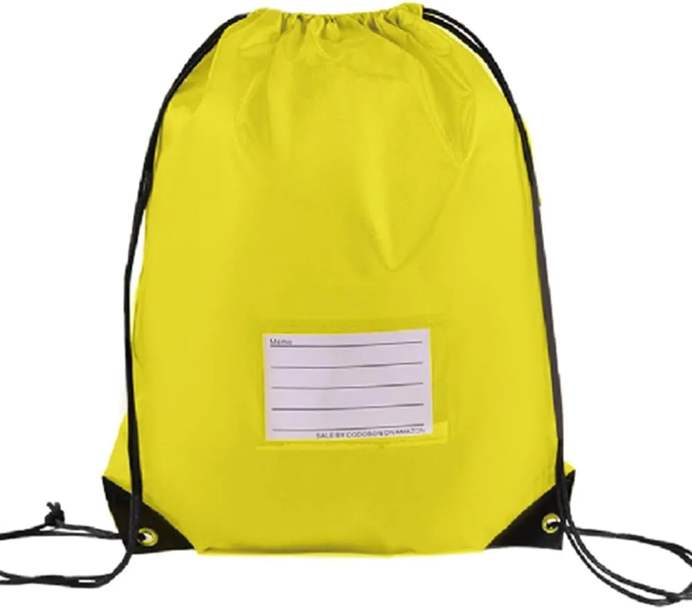 40 Pcs Drawstring Bags,Bulk Draw String Backpack, DIY Gym Sports Cinch Bag Sackpack for Women Men, Yellow