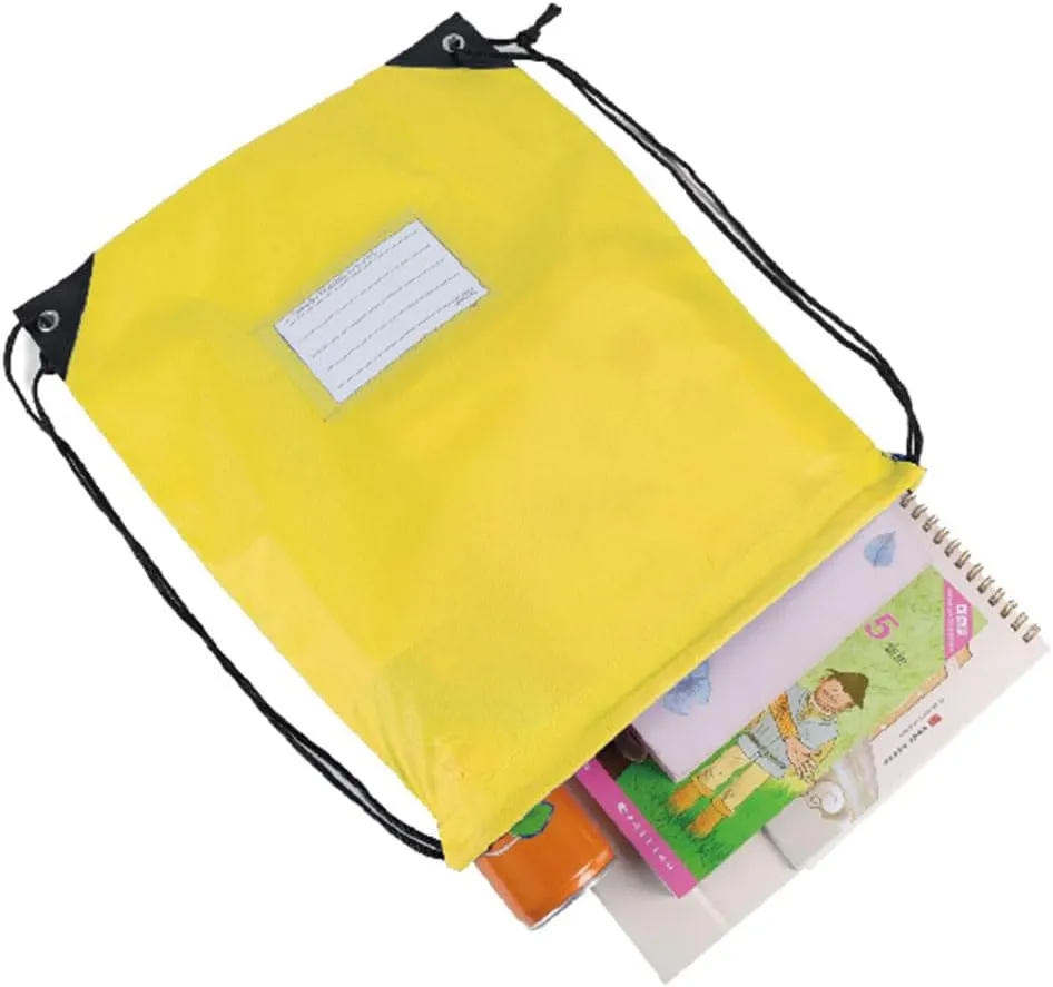 40 Pcs Drawstring Bags,Bulk Draw String Backpack, DIY Gym Sports Cinch Bag Sackpack for Women Men, Yellow