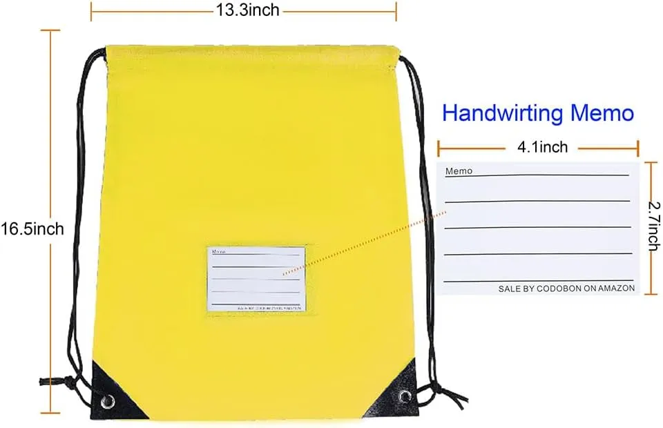 40 Pcs Drawstring Bags,Bulk Draw String Backpack, DIY Gym Sports Cinch Bag Sackpack for Women Men, Yellow