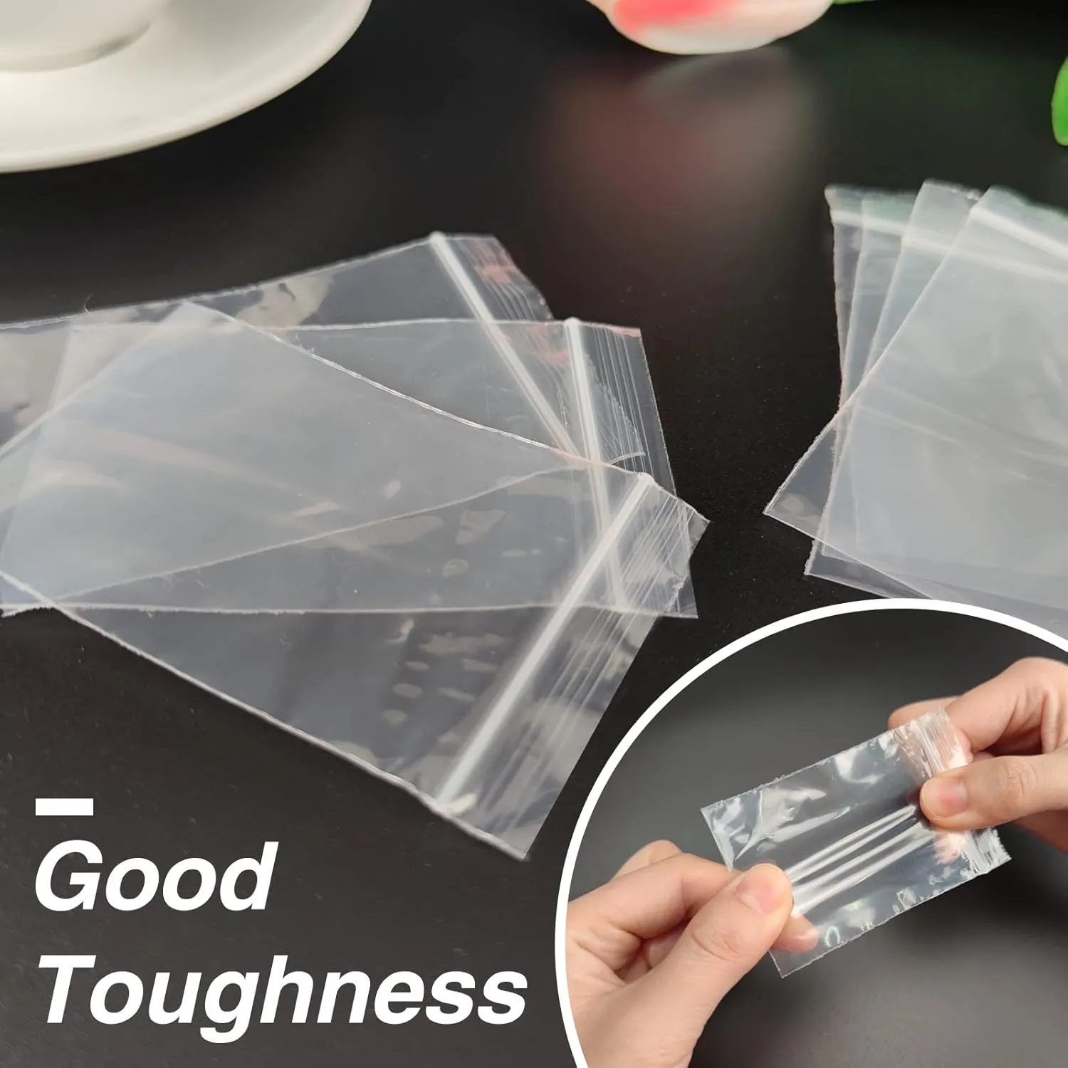 400pcs Plastic Bags - 3 x 4 inch 2 mil Clear Resealable Zip Bags for Small Business, Storage, Candy