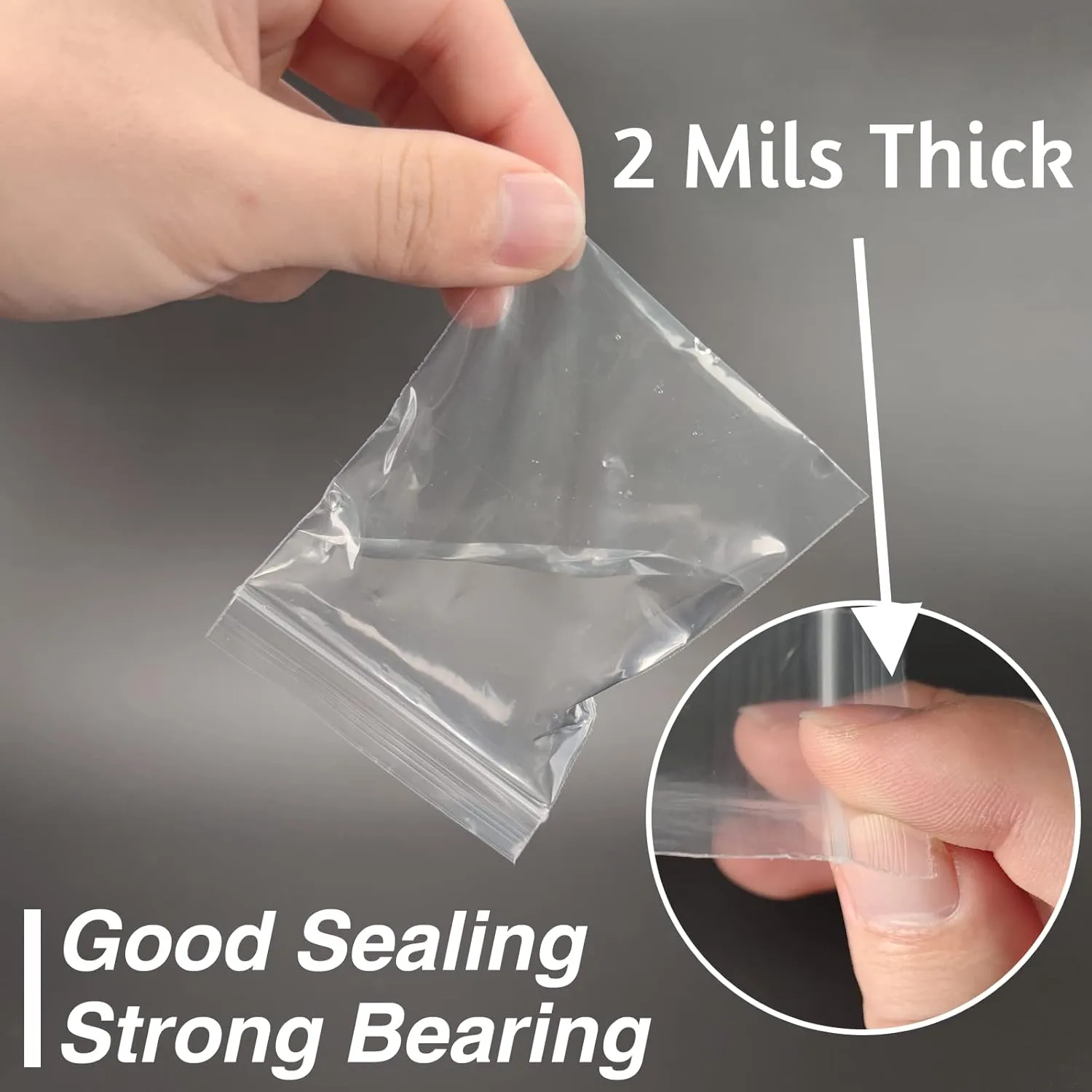 400pcs Plastic Bags - 3 x 4 inch 2 mil Clear Resealable Zip Bags for Small Business, Storage, Candy