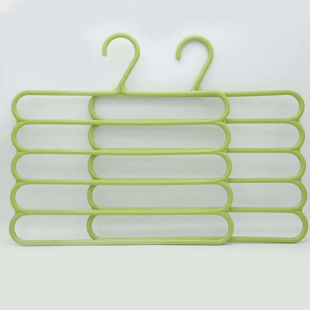 5 Layer Anti Slip Hangers 2 Piece Set - Green
