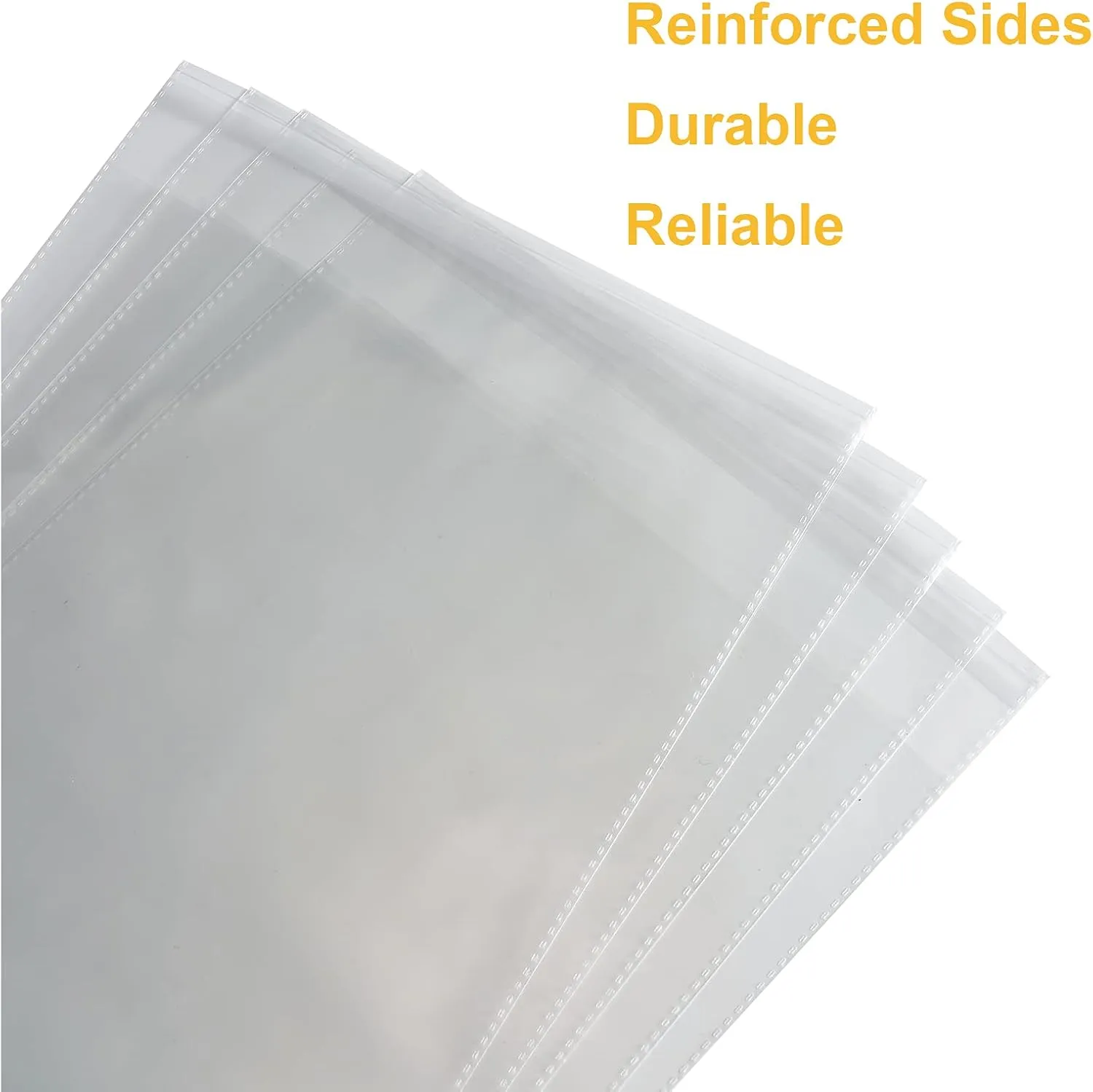 50pcs 10x13 Inch Resealable Plastic Clear Bags for Storage Retail Organizing Clothing T-Shirts Packaging