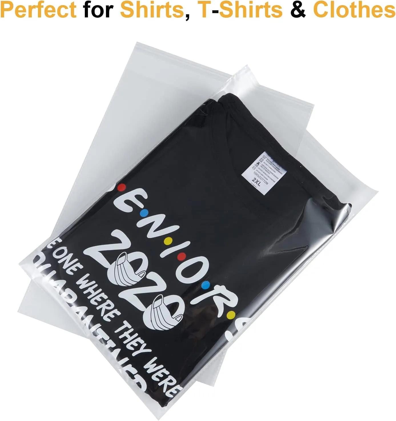 50pcs 10x13 Inch Resealable Plastic Clear Bags for Storage Retail Organizing Clothing T-Shirts Packaging