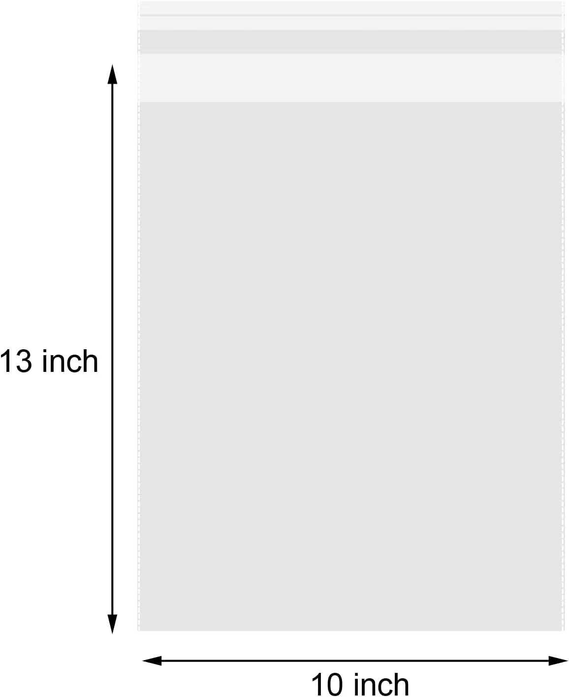 50pcs 10x13 Inch Resealable Plastic Clear Bags for Storage Retail Organizing Clothing T-Shirts Packaging