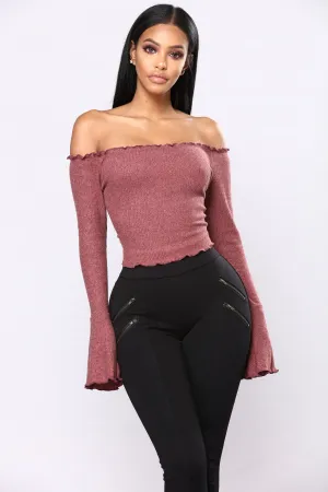 A Whole Lot Off Shoulder Top - Mauve