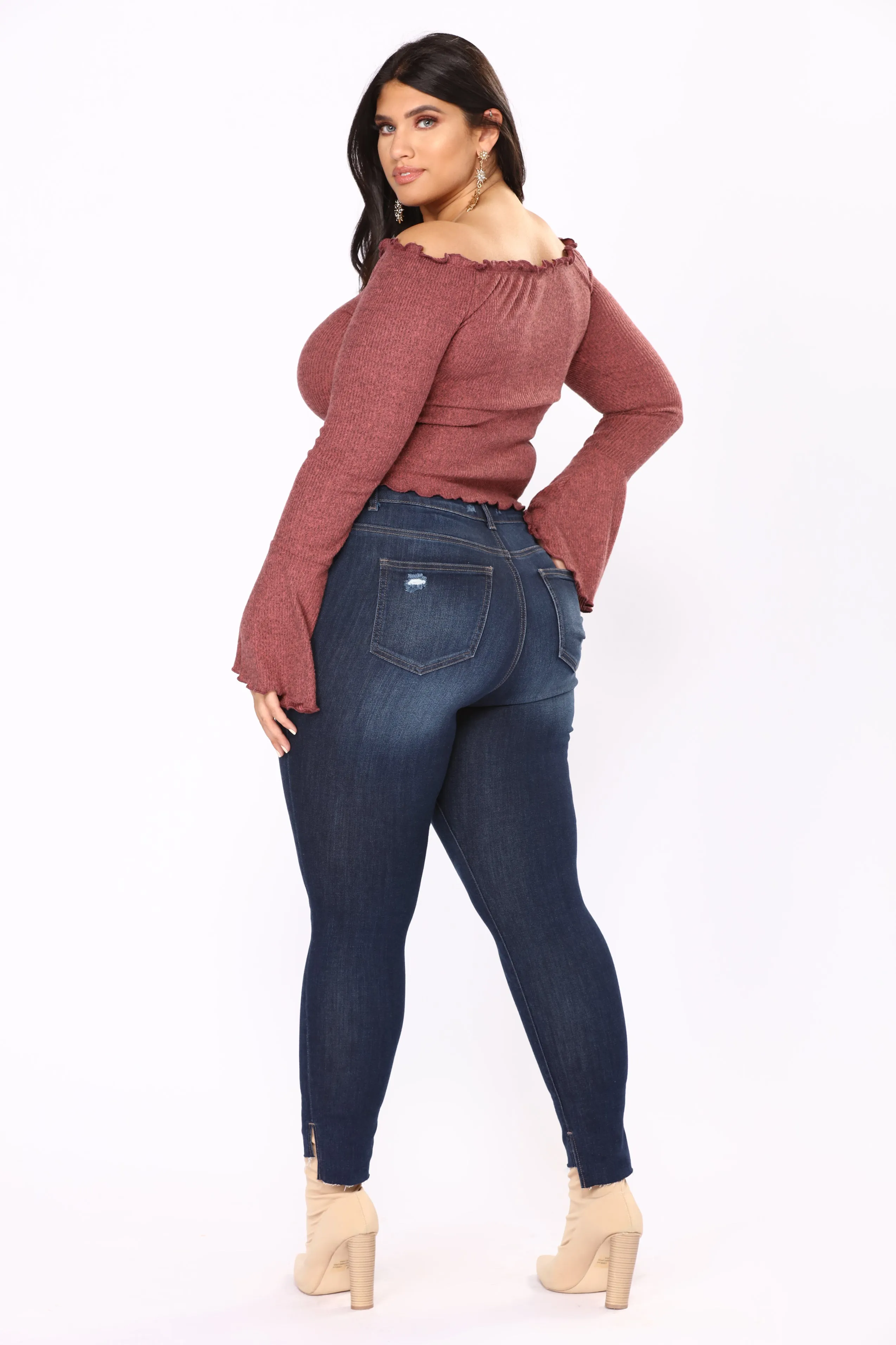 A Whole Lot Off Shoulder Top - Mauve