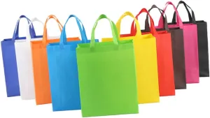 ABOOFAN 30PCS Non Woven Handbags Portable Shopping Bags Colors Tote Bags for Grocery Event Retail and Take out Use Vertical Version