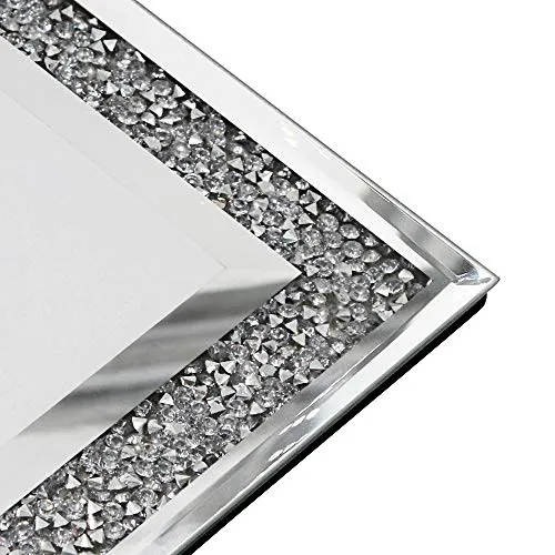 Afuly Glass Picture Frame 8x10 Silver Sparking Photo Frame for Wall Hanging and Tabletop Display