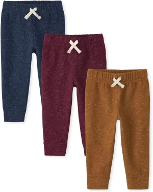 And Toddler Boy Active Striped Fleece Jogger Pants 2-pack