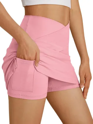 AUTOMET Womens Tennis Skirts with Shorts Underneath Mini Athletic Golf Skorts 2025 Workout Summer Outfits with Pockets
