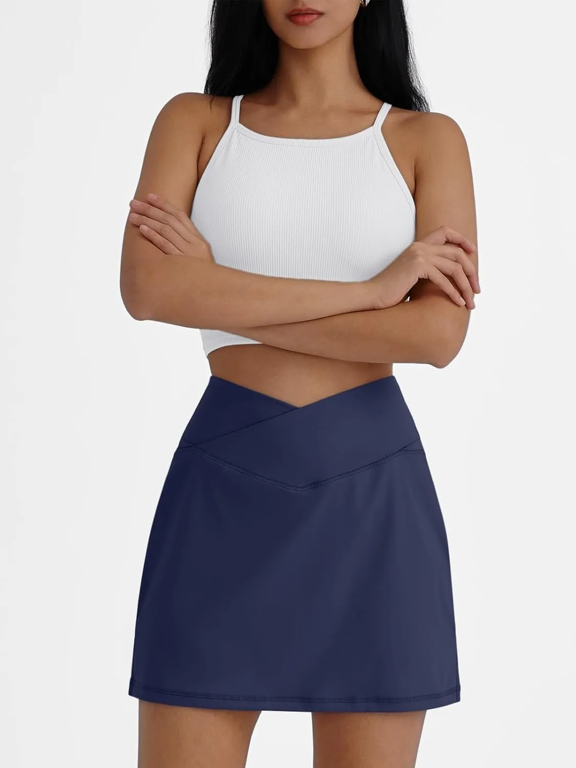 AUTOMET Womens Tennis Skirts with Shorts Underneath Mini Athletic Golf Skorts 2025 Workout Summer Outfits with Pockets