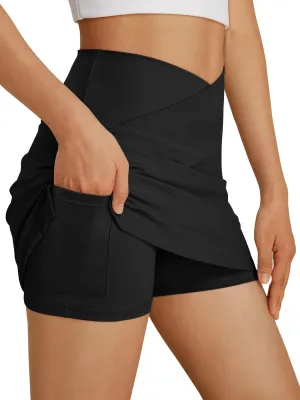 AUTOMET Womens Tennis Skirts with Shorts Underneath Mini Athletic Golf Skorts 2025 Workout Summer Outfits with Pockets