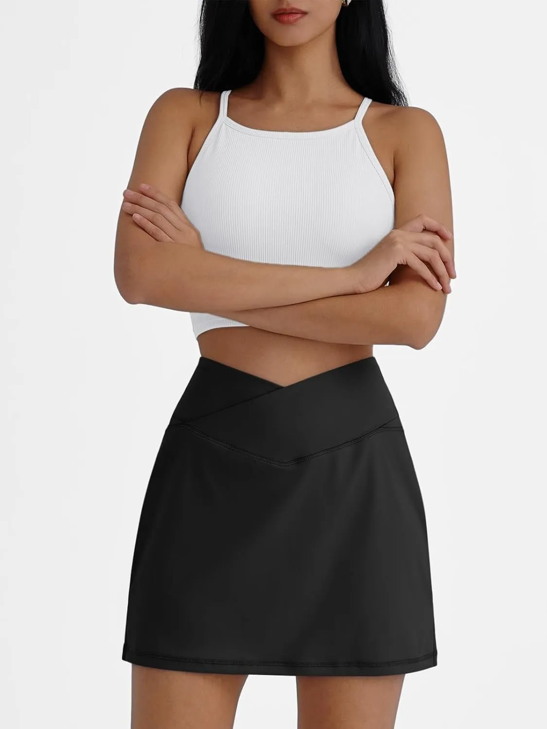AUTOMET Womens Tennis Skirts with Shorts Underneath Mini Athletic Golf Skorts 2025 Workout Summer Outfits with Pockets