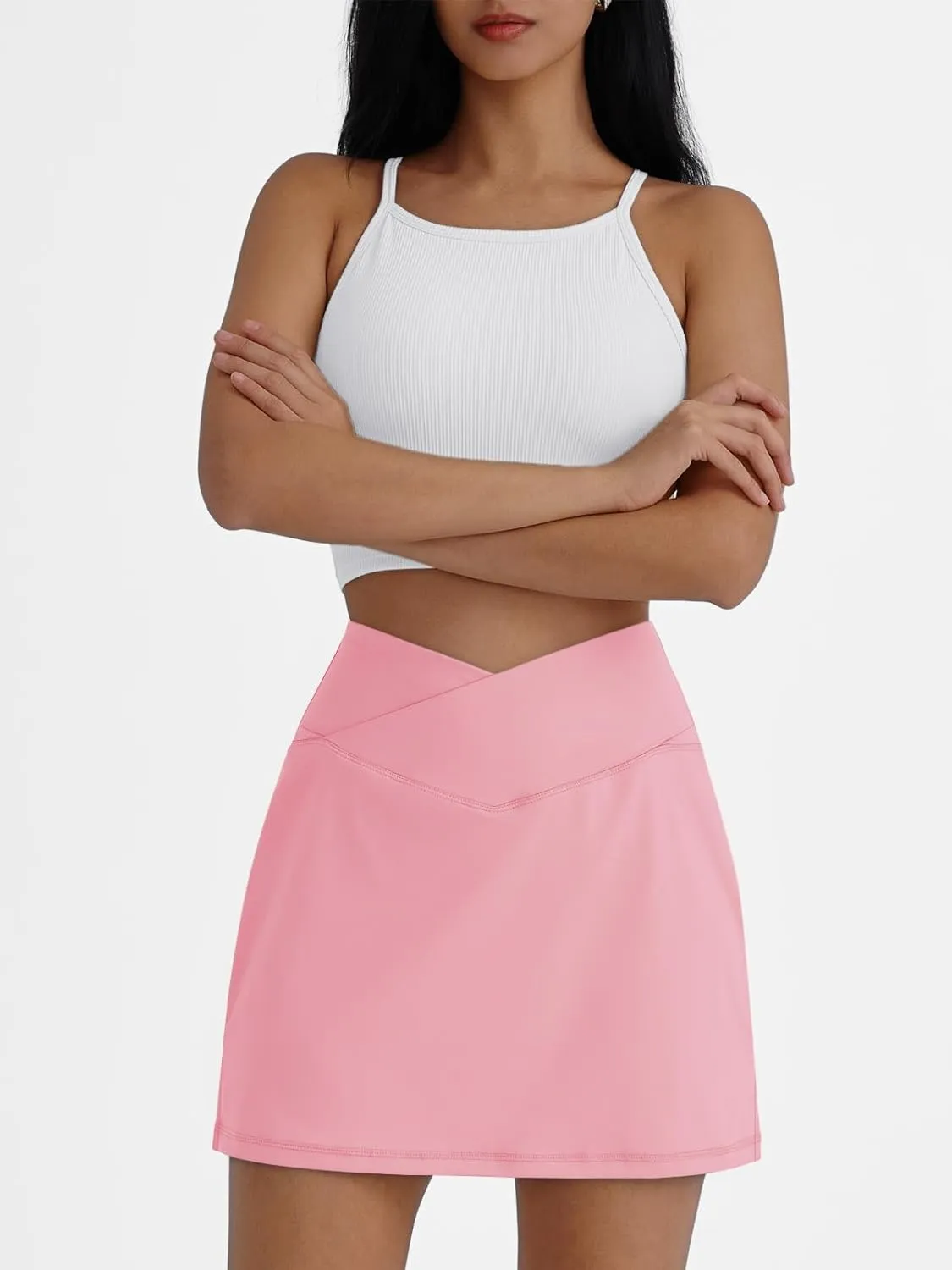 AUTOMET Womens Tennis Skirts with Shorts Underneath Mini Athletic Golf Skorts 2025 Workout Summer Outfits with Pockets