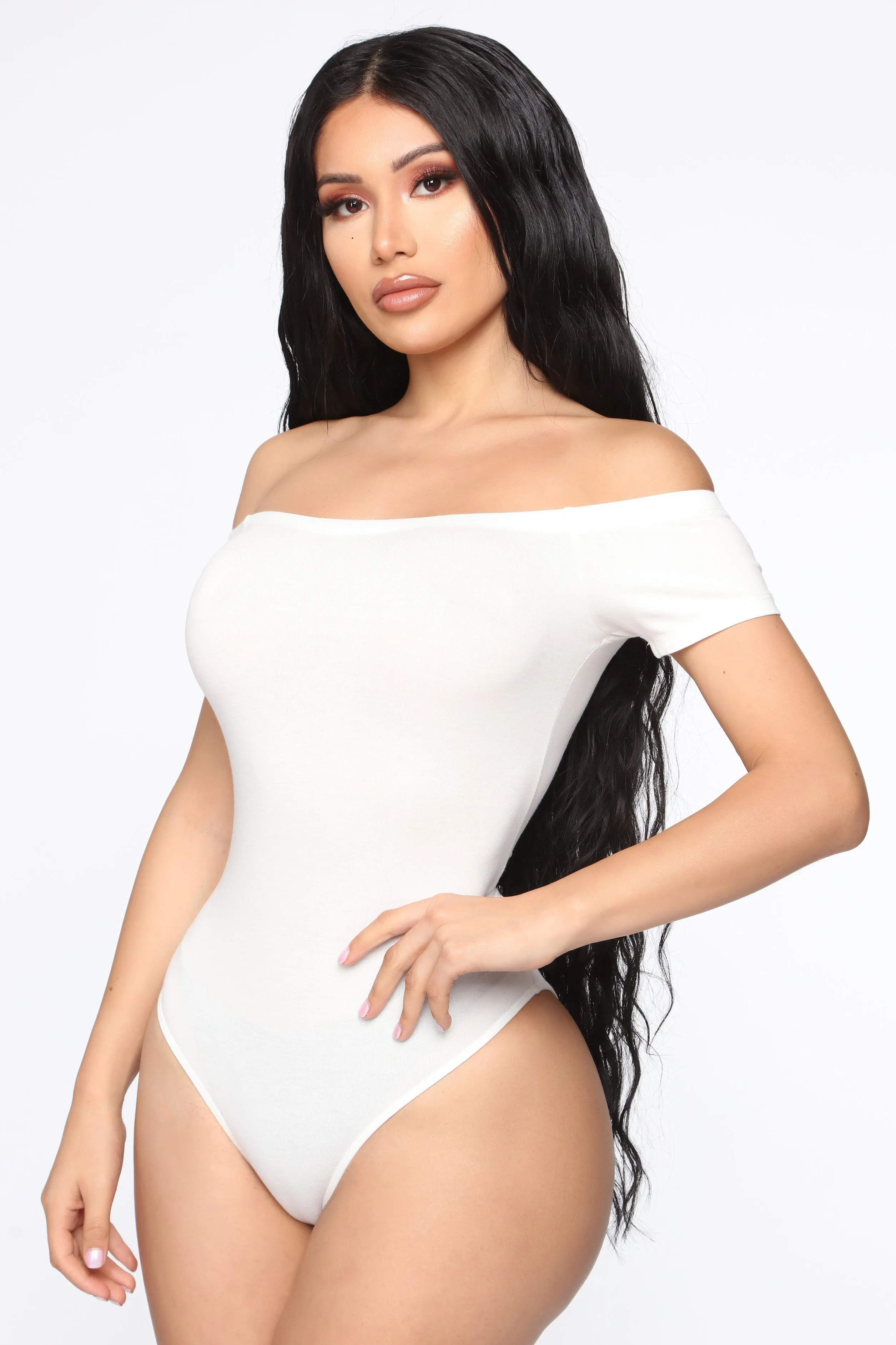 Autumn Off Shoulder Bodysuit - White