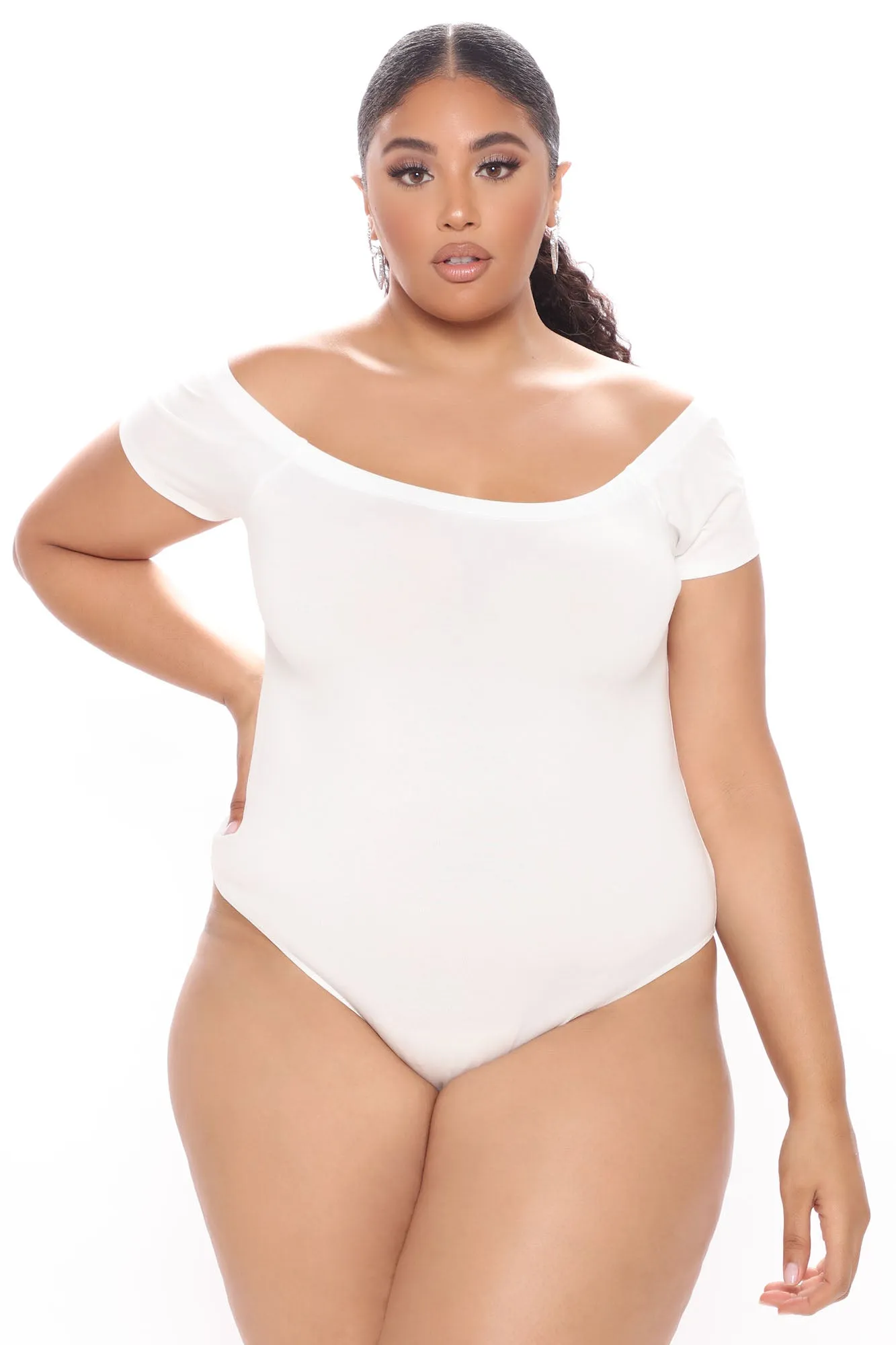 Autumn Off Shoulder Bodysuit - White
