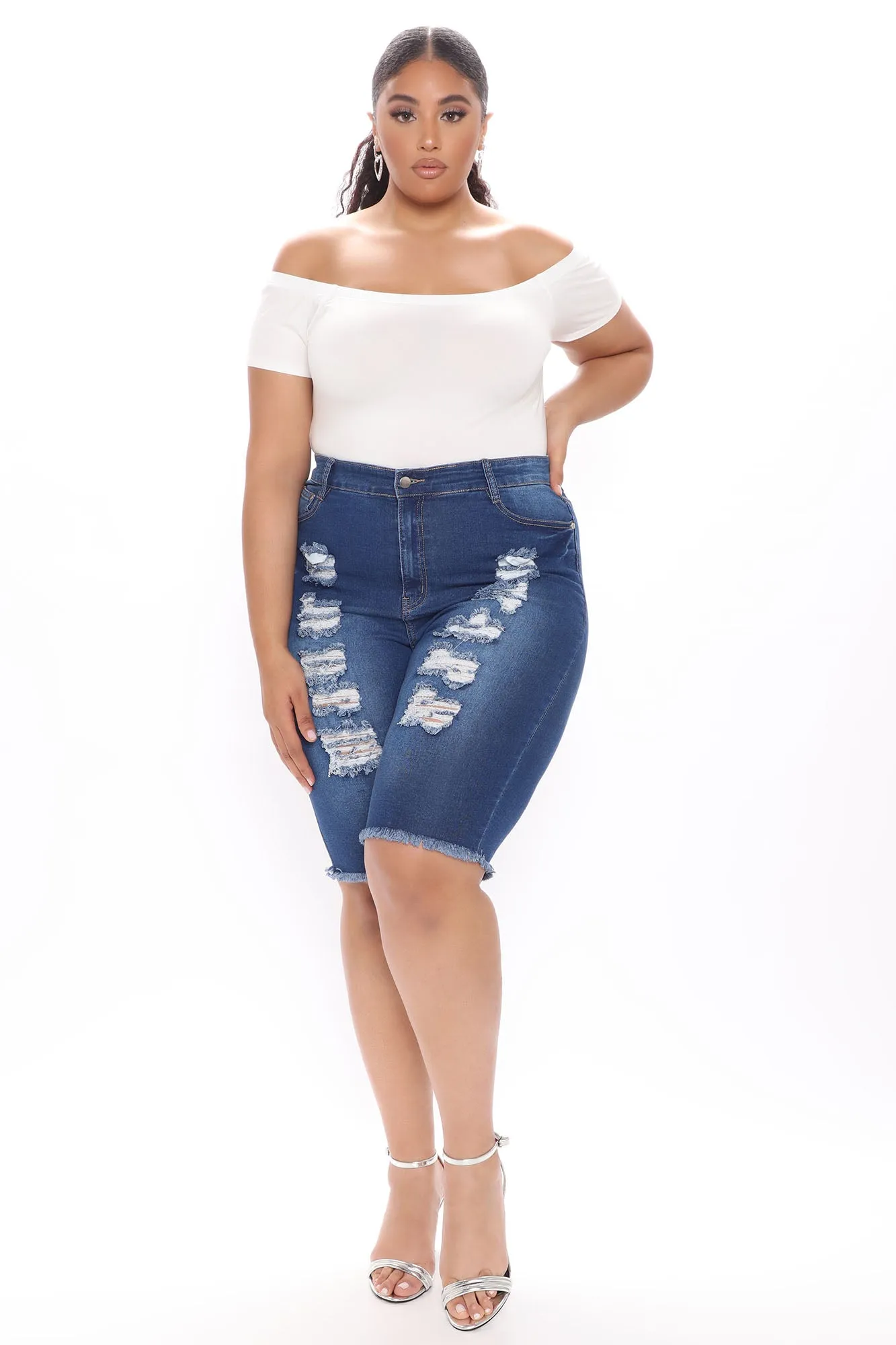 Autumn Off Shoulder Bodysuit - White