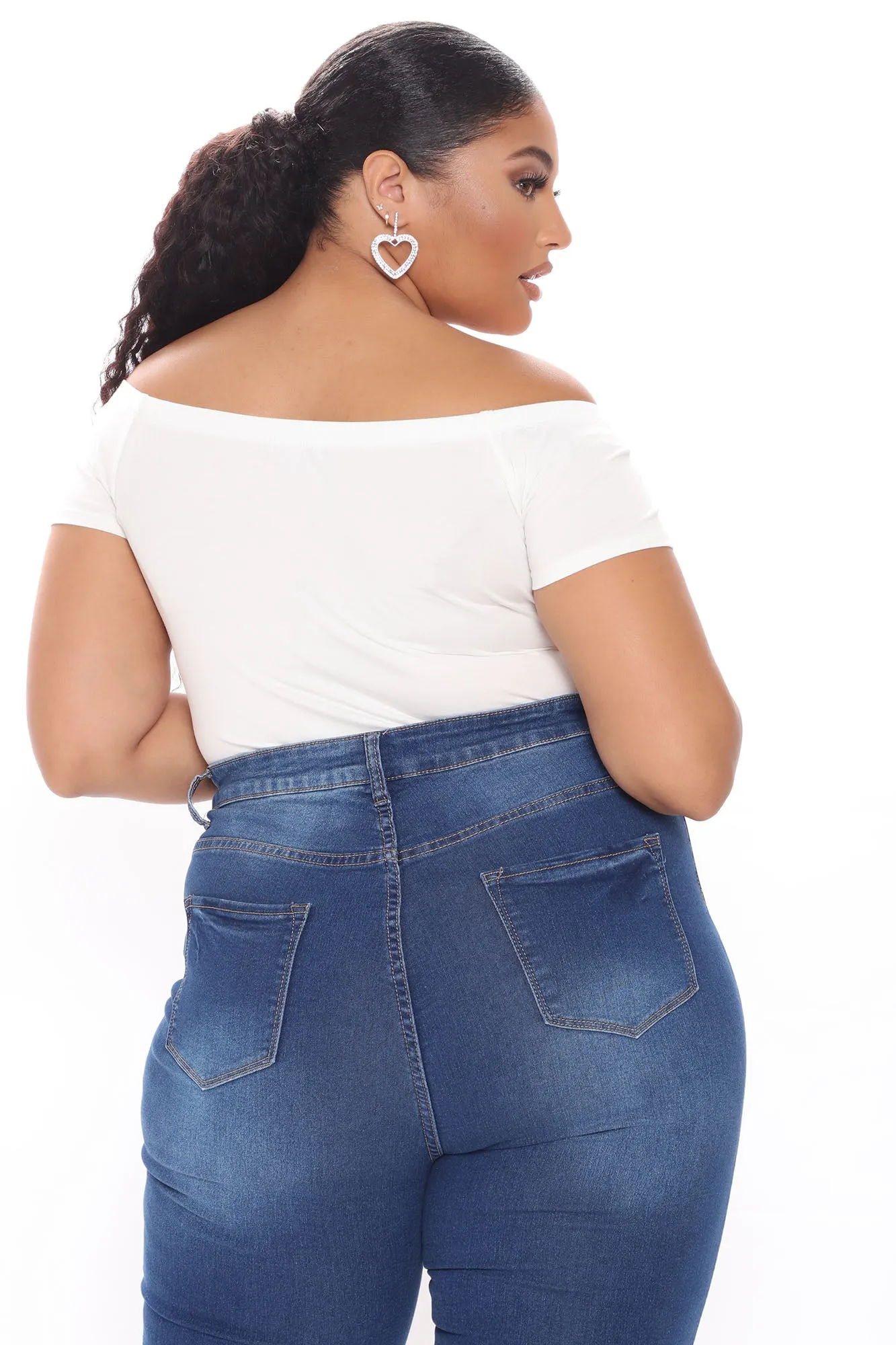 Autumn Off Shoulder Bodysuit - White