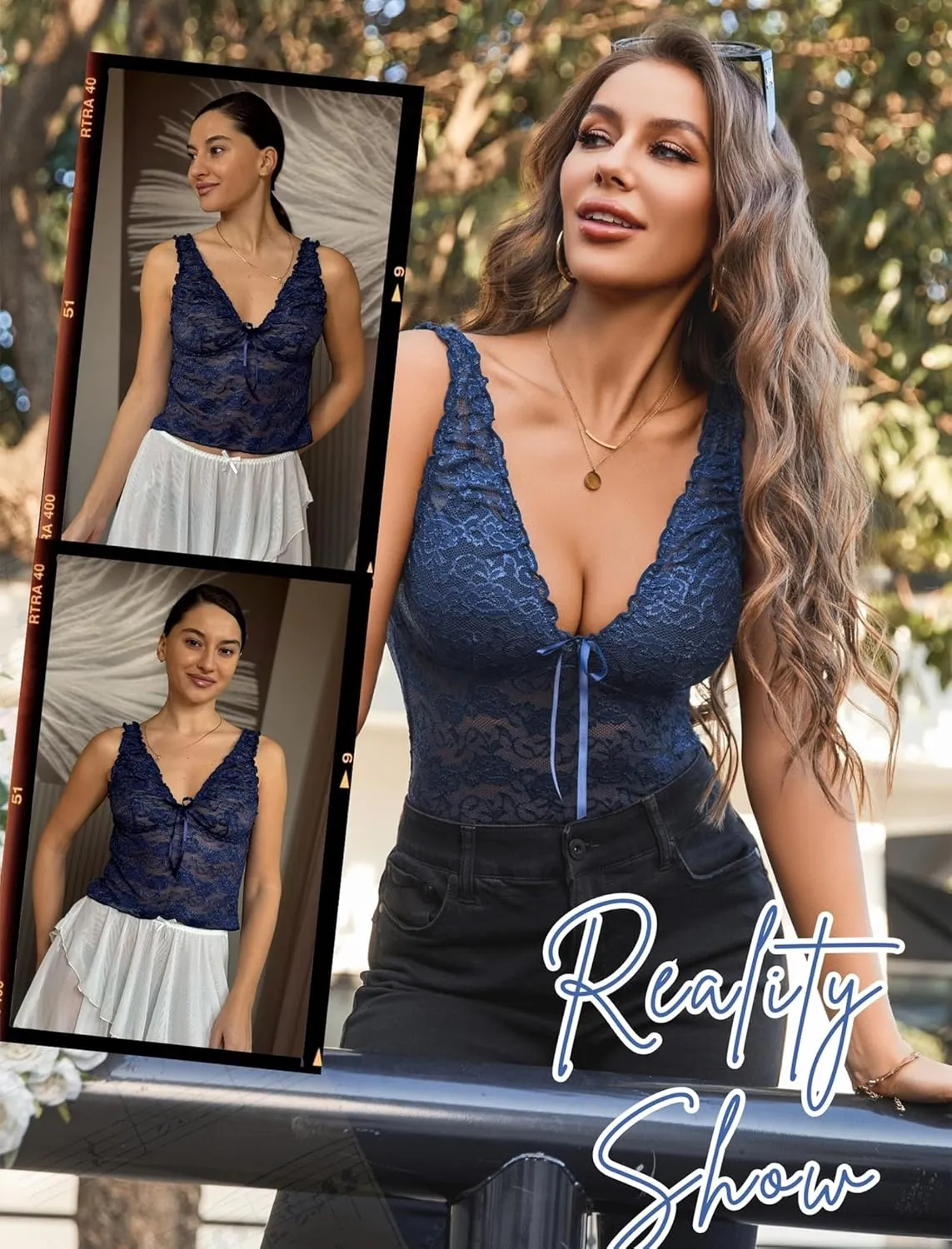 Avidlove Lace Tops for Women Mesh Top Crop Tank Tops Sexy V Neck Sleeveless Trendy Y2K Lace Undershirt