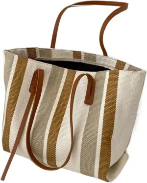 Bags for Woman Stripe Designer Shoulder Crossbody Shopper Storage Bag Women Casual Canvas Handbag