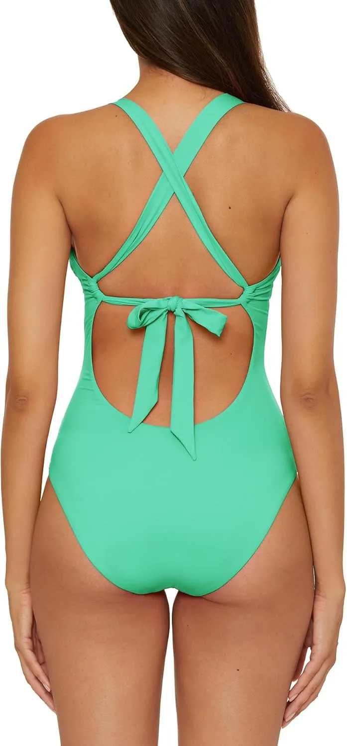 BECCA Women's Marble Canyon One Piece Swimsuit, Adjustable, Bathing Suits