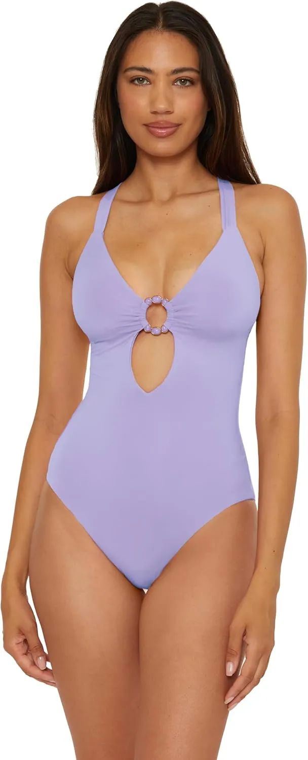 BECCA Women's Marble Canyon One Piece Swimsuit, Adjustable, Bathing Suits