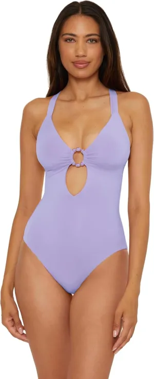 BECCA Women's Marble Canyon One Piece Swimsuit, Adjustable, Bathing Suits