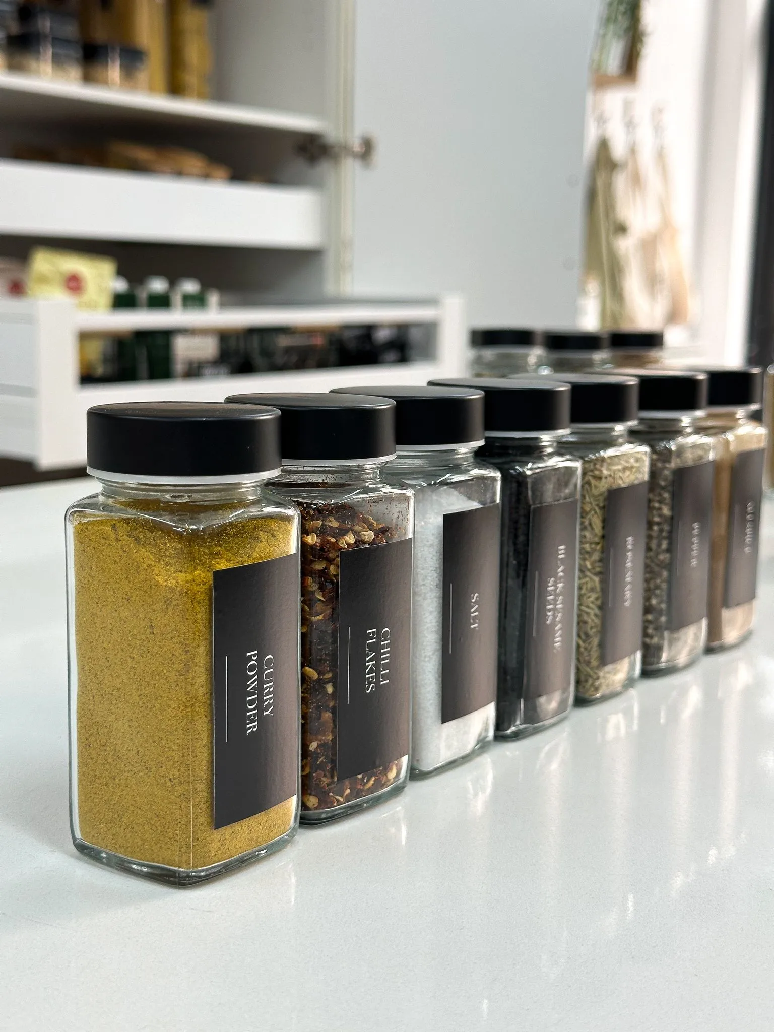 Black Shaker Spice Jars - 125ml