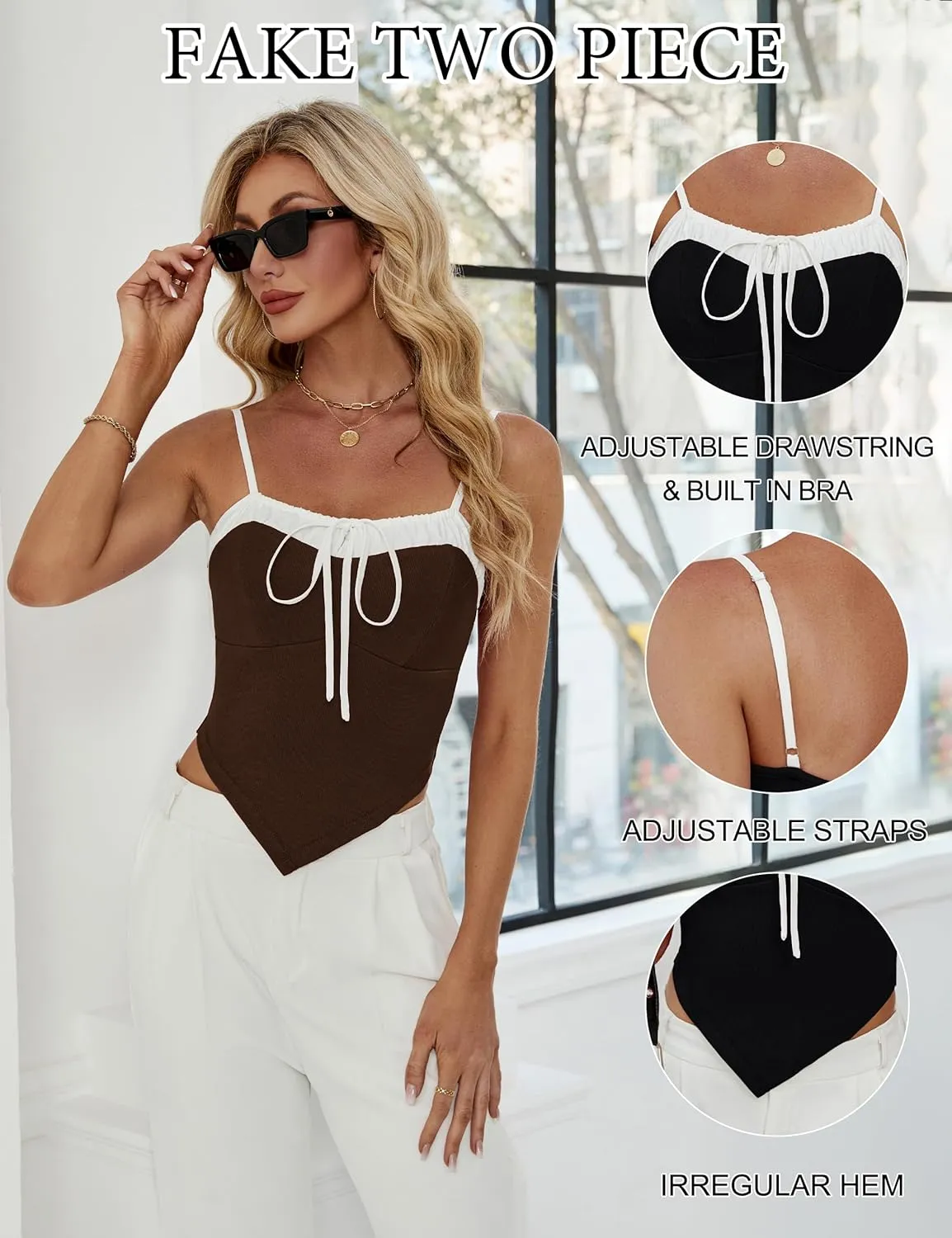 Blooming Jelly Womens Summer Crop Tank Tops Sexy Going Out Outfits 2025 Sleeveless Shirt Y2k Camisole Fashion Clothes