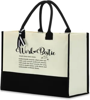 Blue Leaves Soul Sister Gifts Work Besties Gifts for Women Tote Bag Waterproof Large Reusable Grocery Bags Friendship Gifts