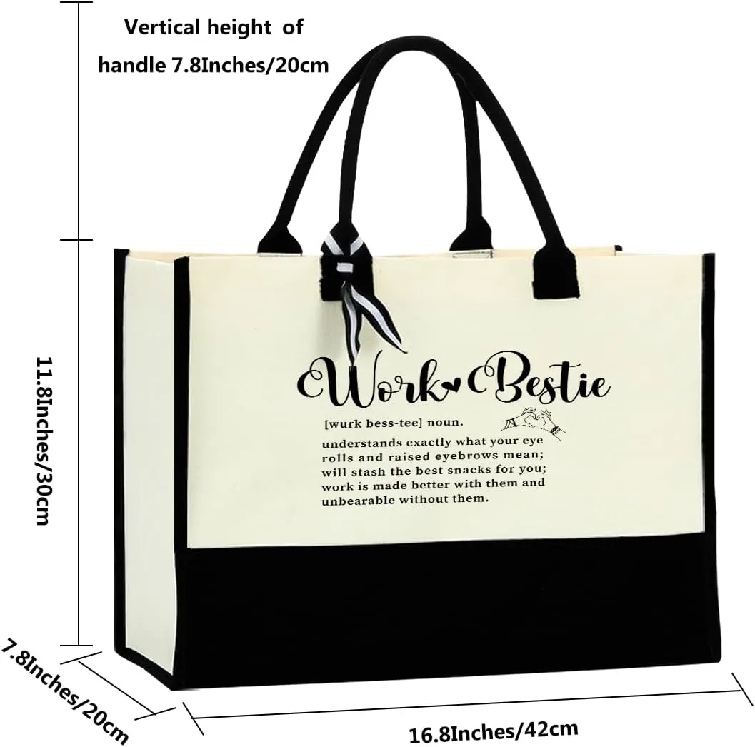 Blue Leaves Soul Sister Gifts Work Besties Gifts for Women Tote Bag Waterproof Large Reusable Grocery Bags Friendship Gifts