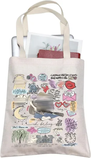 BLUPARK Singer Inspired Art Print Tote Bag - Music Lover Gift for Fans