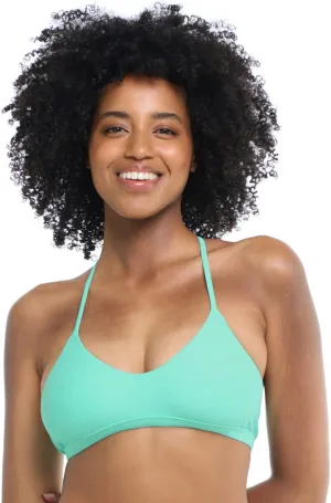 Body Glove Women's Standard Smoothies Ruth Solid Fixed Triangle Bikini Top with Adjustable Tie Back Detail