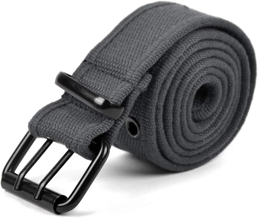 Boxed Gifts Parquet Casual Canvas Belt - Double Hole, Double Grommets for Men & Women