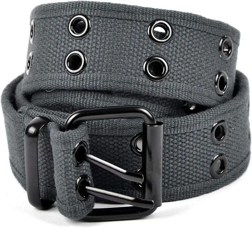 Boxed Gifts Parquet Casual Canvas Belt - Double Hole, Double Grommets for Men & Women