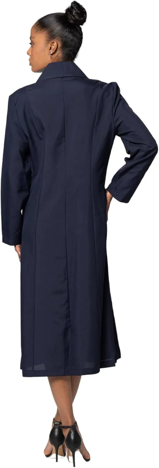 Button Front Clergy Dresses for Women - Elegant Church Dress & Uniform, Clergy Robes Women Choir Robe G11674