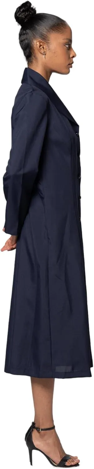 Button Front Clergy Dresses for Women - Elegant Church Dress & Uniform, Clergy Robes Women Choir Robe G11674