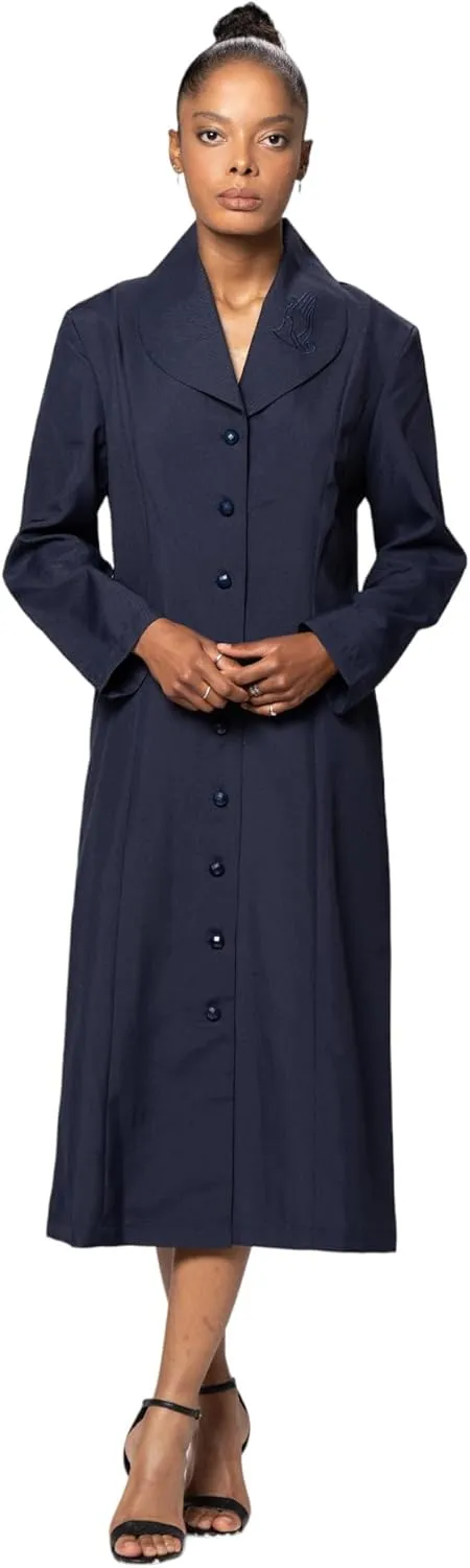 Button Front Clergy Dresses for Women - Elegant Church Dress & Uniform, Clergy Robes Women Choir Robe G11674