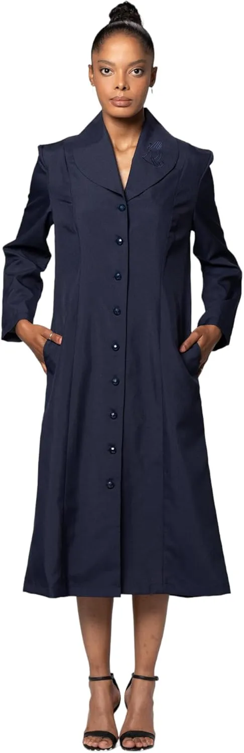 Button Front Clergy Dresses for Women - Elegant Church Dress & Uniform, Clergy Robes Women Choir Robe G11674