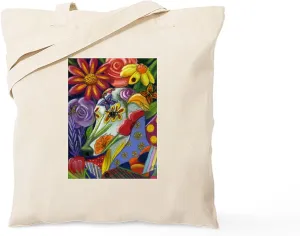 CafePress Flora Tote Bag Natural Canvas Tote Bag, Reusable Shopping Bag