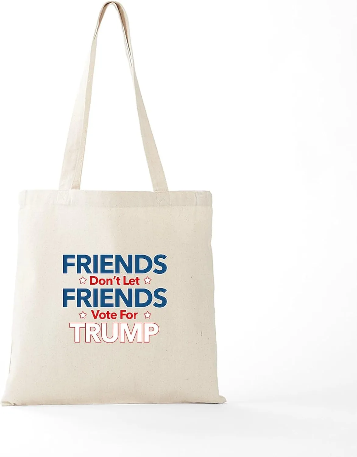 CafePress Friends Don't Let Friends Vote Trump Tote Bag Natural Canvas Tote Bag, Reusable Shopping Bag