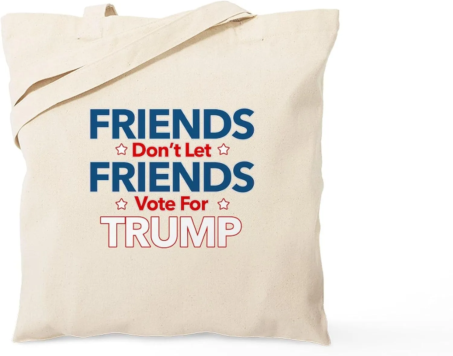 CafePress Friends Don't Let Friends Vote Trump Tote Bag Natural Canvas Tote Bag, Reusable Shopping Bag
