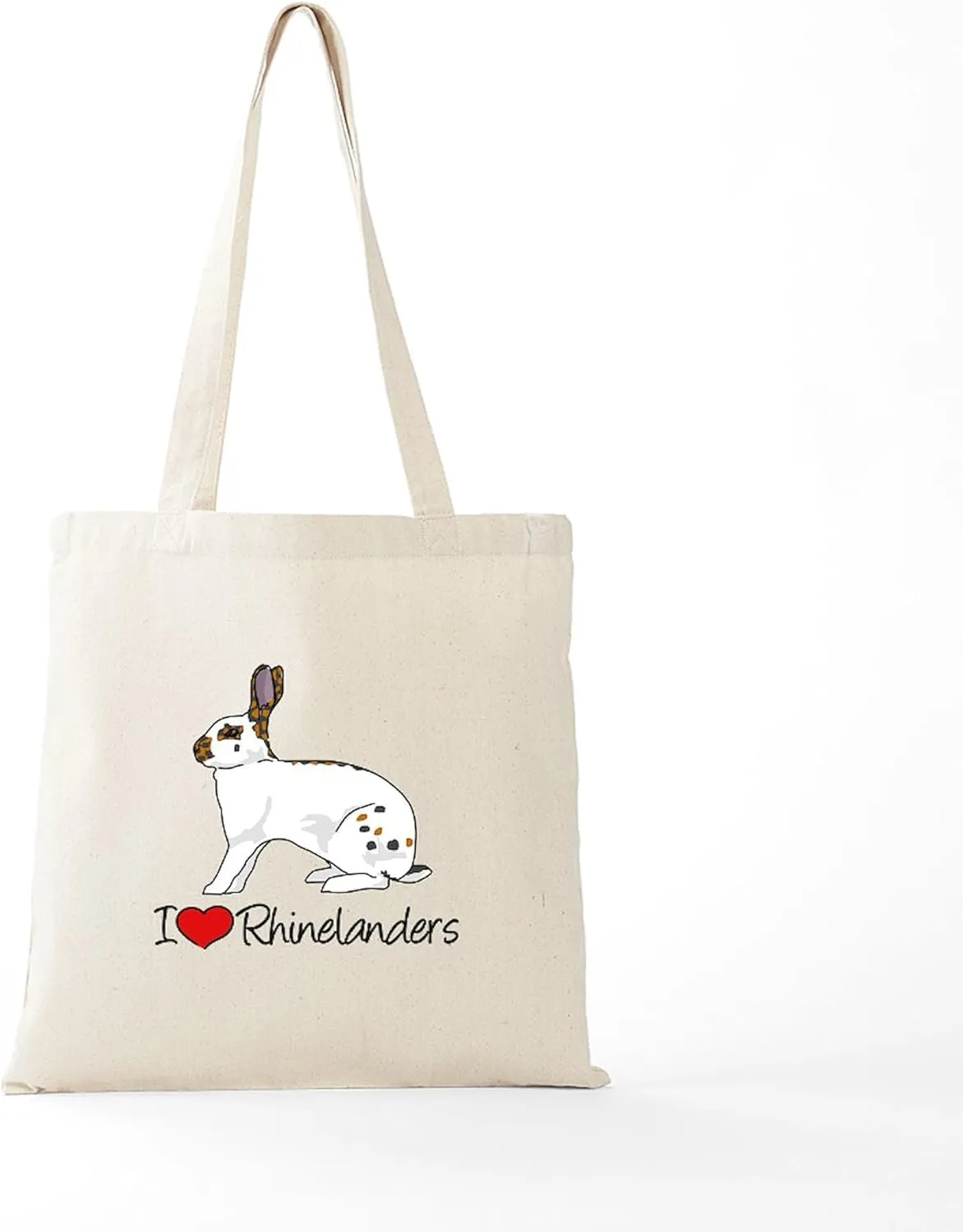 CafePress I Heart Rhinelander Rabbits Tote Bag Natural Canvas Tote Bag, Reusable Shopping Bag