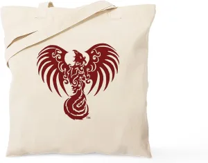 CafePress Large Red Phoenix Logo Tote Bag Natural Canvas Tote Bag, Reusable Shopping Bag