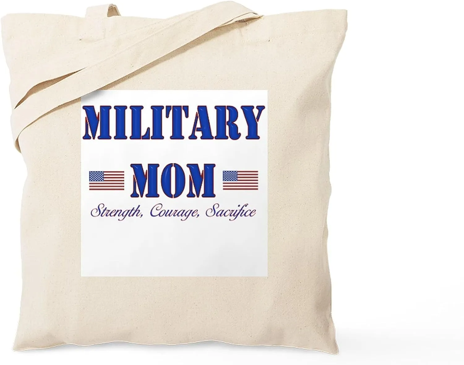 CafePress Military MOM Tote Bag Natural Canvas Tote Bag, Reusable Shopping Bag