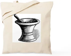 CafePress Mortarpestle Tote Bag Natural Canvas Tote Bag, Reusable Shopping Bag
